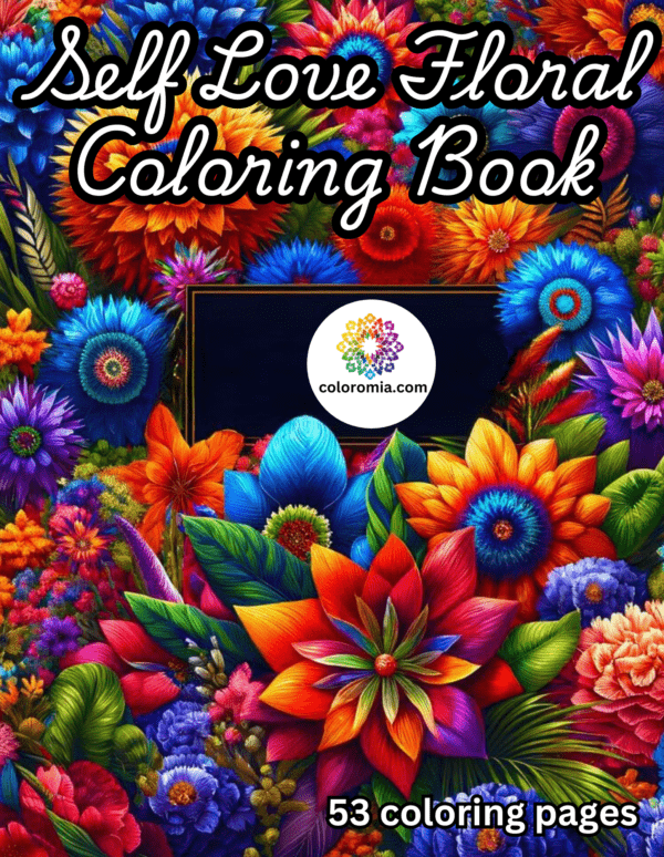 Self Love floral coloring book pdf