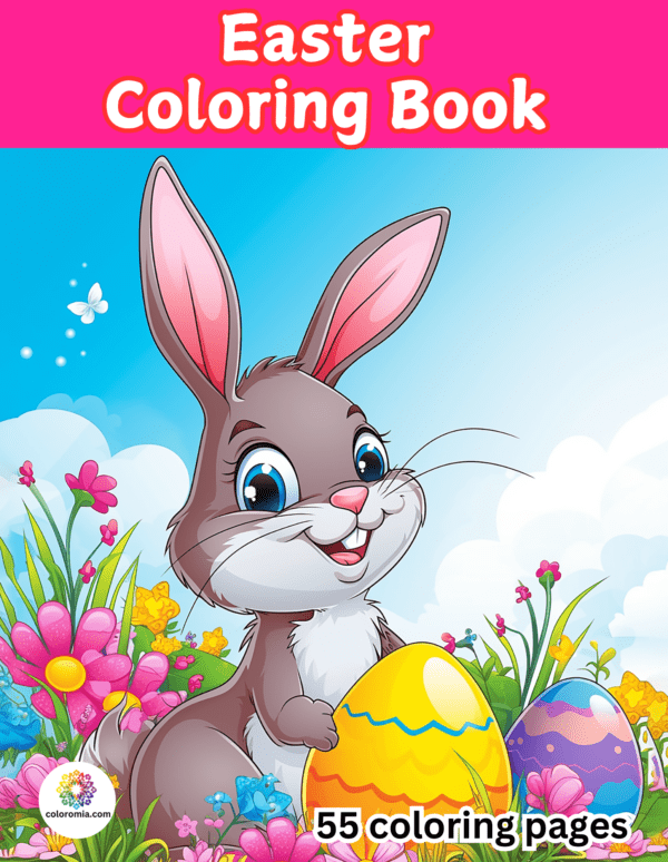 Easter Coloring Book for kids (PDF) book cover