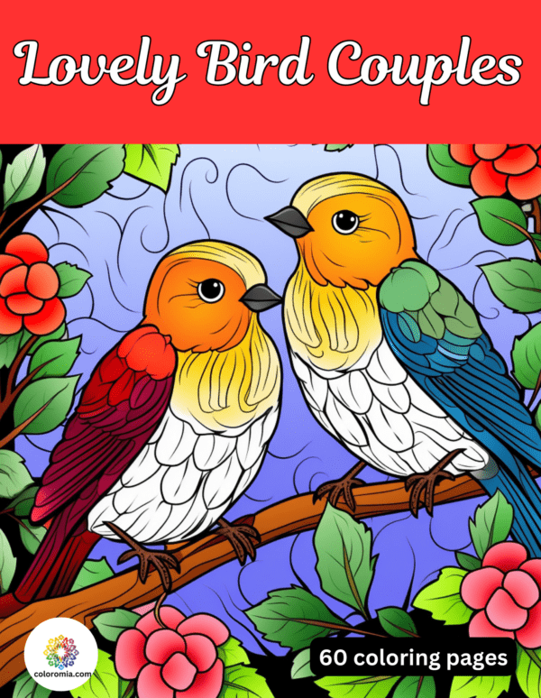 lovely bird couples coloring book pdf