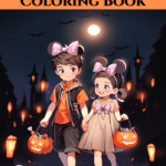 kids Halloween coloring book pdf book cover